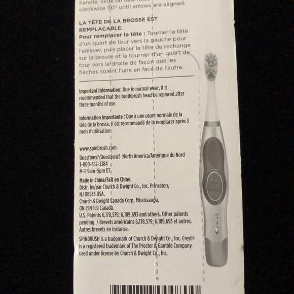 🪥🦷 Crest SpinBrush Pro•Clean•Net 2 replace moving heads battery toothbrush - Picture 7 of 8